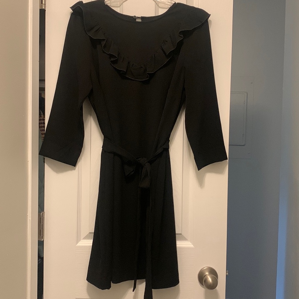 Black Dress with Frills